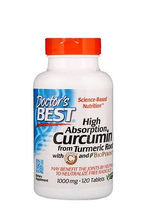Куркумин с3 комплекс, doctor's best, 1000 мг, 120 таб.