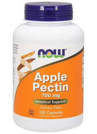 Яблочный пектин, apple pectin, now foods, 700 мг, 120 капсул