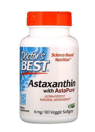 Астаксантин, doctor's best, 6,6 мг, 90 капсул