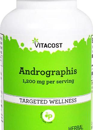 Андрографіс, vitacost, andrographis, 1200 мг, 120 капсул