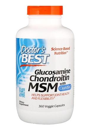 Глюкозамин хондроитин, мсм, doctor's best, 360 капсул
