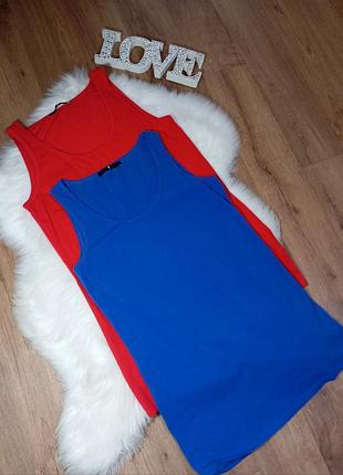 Качественные базовые майки размер л (набор 2 шт)
красная и синяя майка