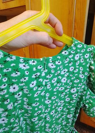 Яркое зеленое платье для девочки 140-146 4