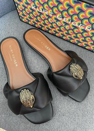 Шкіряні босоніжки шльопки kurt geiger5 фото