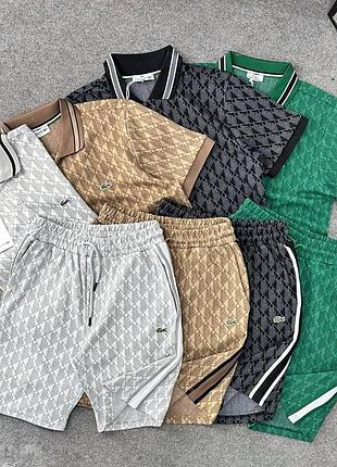 Новинка чоловічий літній костюм lacoste шорти футболка