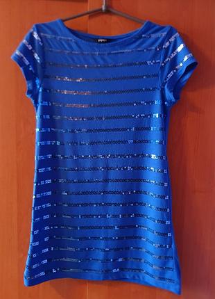 Футболка с пайетками туника удлинённая футболка 👕