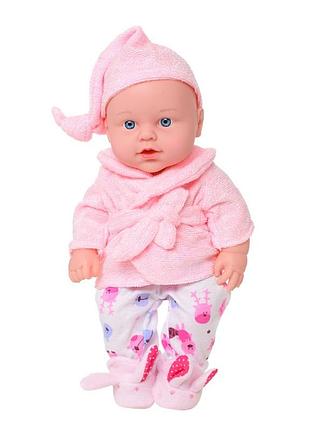 Детский игровой пупс в пижаме 252-a(pink) 36 см, звук, розовый hjk