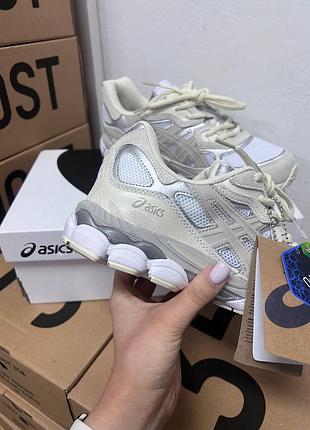Кроссовки asics gel-nyc beige white6 фото