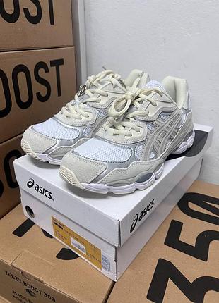 Кроссовки asics gel-nyc beige white3 фото