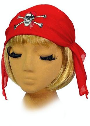 Червона піратська бандана веселий роджер 17-314