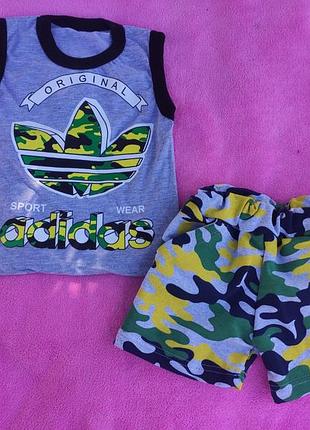 Костюм летний для мальчика коттон 26 на рост 86-92