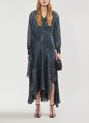 Сукня міді з райдужним принтом ламе maje