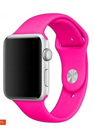 Ремінець силіконовий barbie pink малиновий sport band apple watch ремінь на годинник фуксія