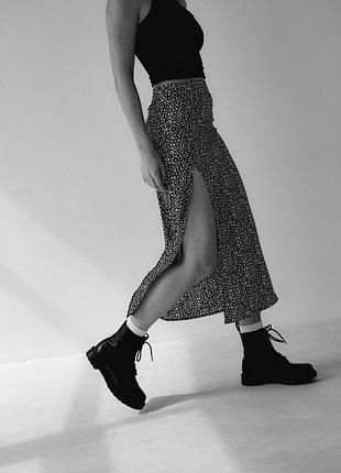 Бавовняна спідниця з розрізом укр.бренду be om, стан ідеальний