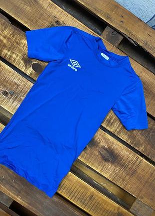 Детская спортивная футболка umbro (амбро 13 лет 158 см оригинал сине-белая)