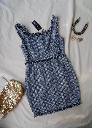 Актуальна твідова сукня сарафан повсякденна ділова офіс