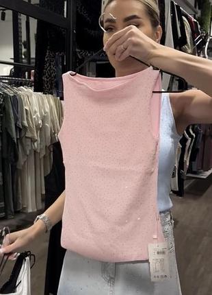 Майка скидка 90% котон  ( мелкие мелкиенежные стразы)