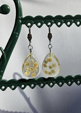 Серьги ручной работы из эпоксидной смолы