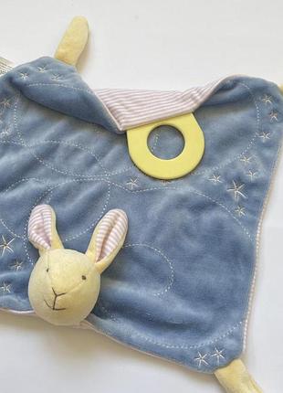 Мягкая игрушка зайка заяц комфортер зайчонок кролик обнимашка сплюшка для малыша с грызуном