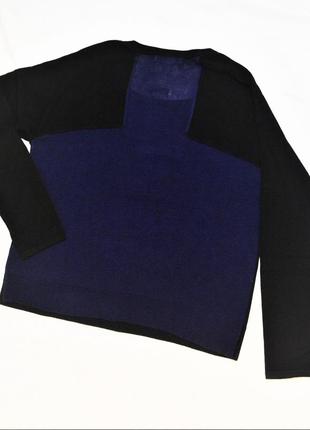 Черный пуловер свитер с синей спинкой  сша размер м7 фото