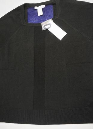 Черный пуловер свитер с синей спинкой  сша размер м8 фото