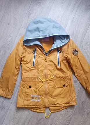 Куртка ветровка на флисе