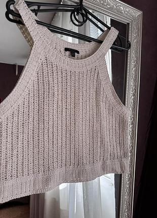 Вʼязаний топ кроше massimo dutti