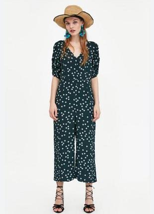 Брючний комбінезон premium zara в квітковий принт