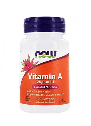 Вітамін a now foods vitamin a 25 000 iu 100 капс сша