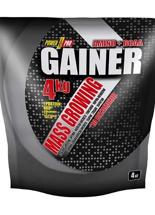 Гейнер power pro gainer amino + bcaa  4 кг вкус