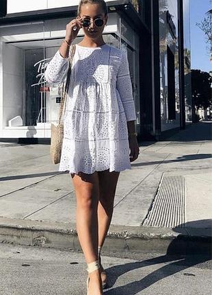 Сукня комбінезон, мерживна, із прошви, розмір м , біла zara