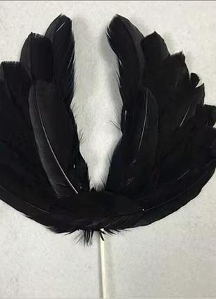 Фотофон для украшений торта, декор для праздника, крылья черные для украшений, декоративные украшения