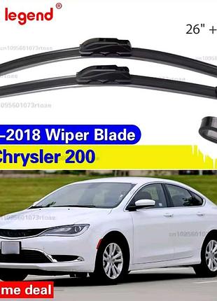 Щетки стеклоочистителя "lane legend" для chrysler 200 (2015-2018) - 26" + 19"/ бескаркасные щетки стеклоочистителя авто