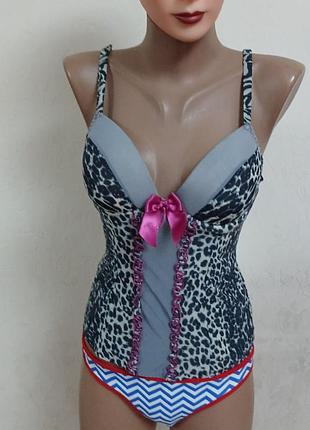 Корсет женский втягивающий, леопардовый принт.