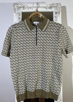 Reiss поло чоловіче трикотажне zip neck
