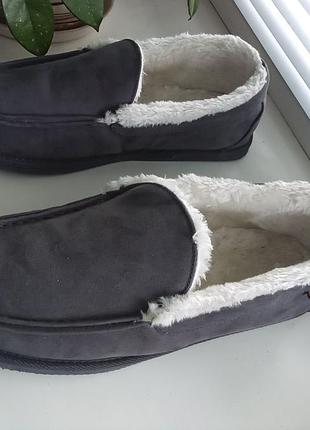 H&m  - мужские новые качественные меховые мокасины  р. 41,5 - 27,5 см. h&m