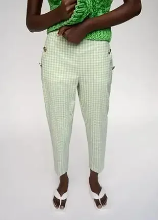 Штани zara у клітку виші