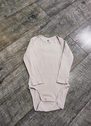 Боді, бодік з довгим рукавом дівчинці, h&m, р. 92-98, 2-3 роки, довжина 48см