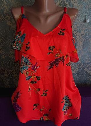 Красивая летняя блуза большой размер батал l/xl блузка