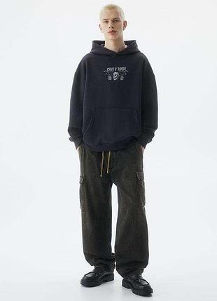Худи pull &amp; bear с принтом guns n’ roses с черепом. 4