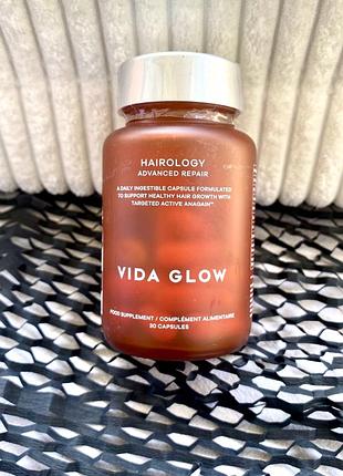 Вітаміни для зміцнення та відновлення волосся vida glow hairology 30 капсул