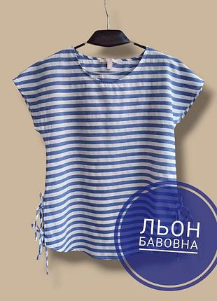 Блуза з суміші льону та бавовни esprit.