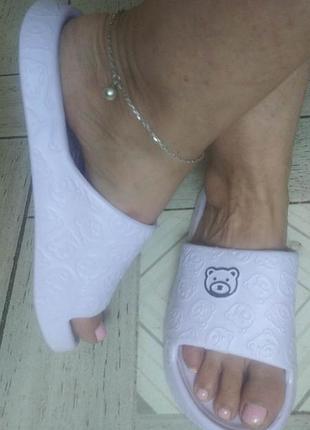 Сиреневые легкие шлепанцы на 39 р