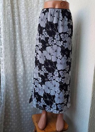 Юбка летняя длинная в цветах casual wear р.50 8170а