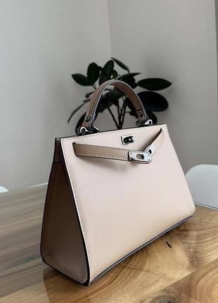 Шкіряна пудрова сумка італійська