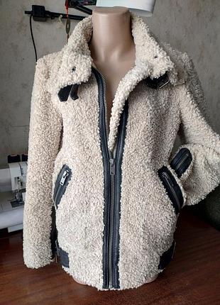 Дубленка тедди zara