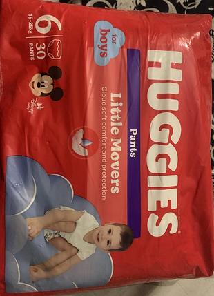 Підгузки-трусики для хлопчиків huggies 6 , 30 шт