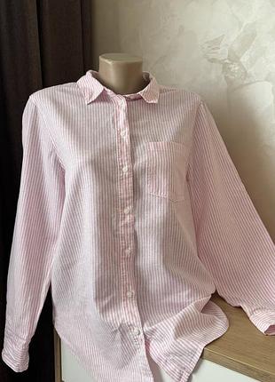 Сорочка в смужку h&m льон
