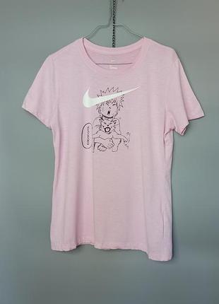 Ручний розпис 🩷 🪽nike original футболка розмір m naruto наруто рожевий колір база спорт бавовна