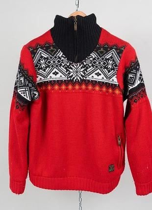 Мериносовый ветронепроницаемый свитер в скандинавском стиле